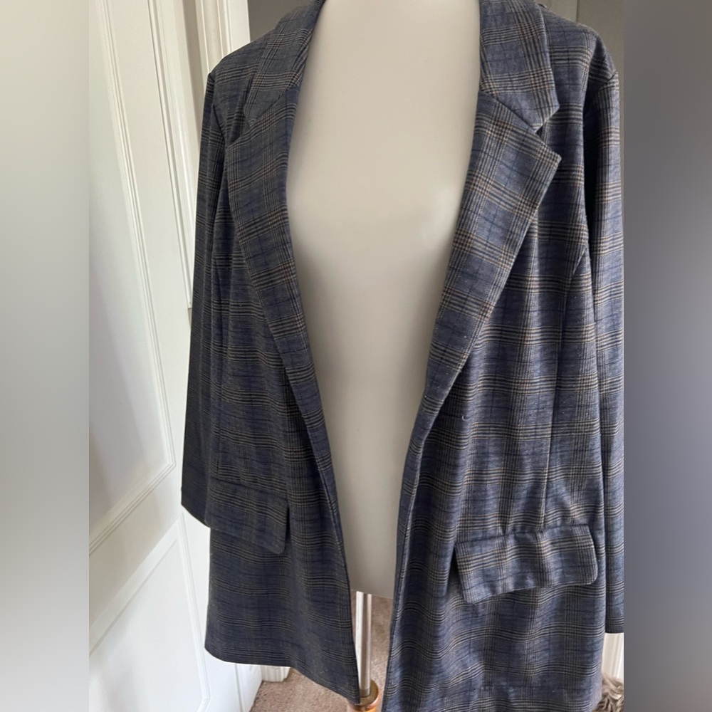 Liverpool Blue Plaid Blazer